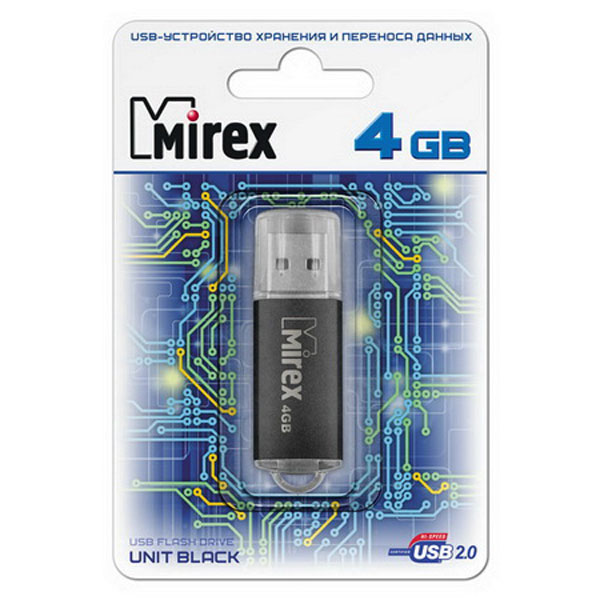 Usb Flesh Nakopitel Mirex Unit Black 4gb