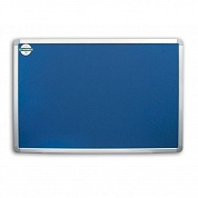 Доска пробковая 90х120см. INDEX с текстильным пакрытием, синяя, алюминиеввая рамка арт.IWB-802/BU