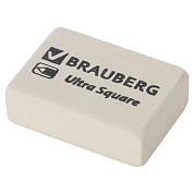 Ластик BRAUBERG Ultra Square, 26х18х8мм. белый, натуральный каучук, 228707