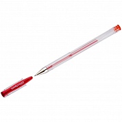 Ручка гелевая Silwerhof Laconic 0,7мм. прозрачная, красная, 026173-04