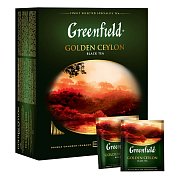 Чай GREENFIELD Голден Цейлон цейлонский черный байховый 100пак*2г.