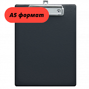 Планшет с зажимом OfficeSpace, А5, ПВХ, черный ПСЗ5_68939