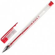 Ручка гелевая STAFF Basic, корпус прозрачный, узел 0,5мм. линия письма 0,35мм.