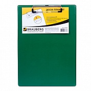 Доска-планшет BRAUBERG "NUMBER ONE" с прижимом А4 (228х318 мм), картон/ПВХ