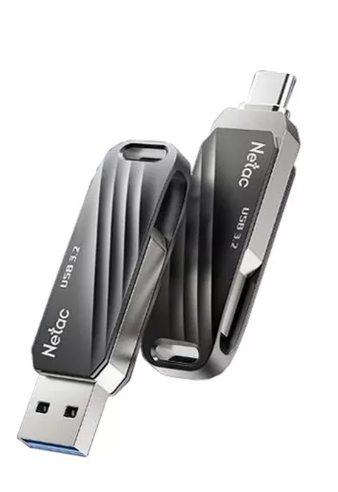 128GB USB 3.2+TypeC FlashDrive Netac US11 алюминиевый спав