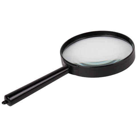 Лупа просмотровая BRAUBERG, диаметр 90 мм, увеличение 3х, 451801