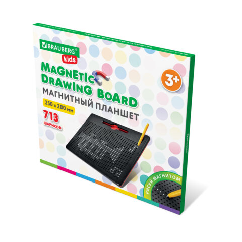 Магнитный планшет-доска MAGPAD MAX для рисования 25х28 см., 713 шариков, BRAUBERG KIDS, 664922