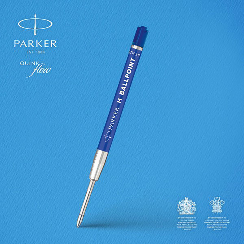 Стержень шариковый PARKER Quink Flow Basic 98мм. синий, линия письма М, 2166544