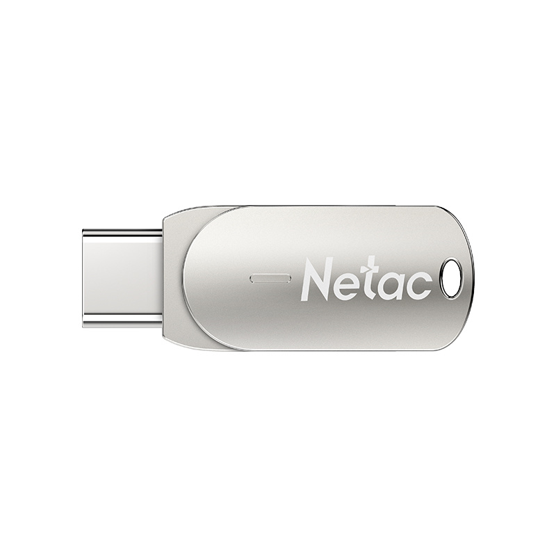 Флэш-накопитель 64GB USB 3.0+TypeC FlashDrive Netac U785С, алюминиевый спав