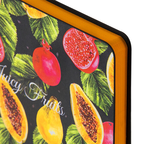 Ежедневник недатированный  BRAUBERG VISTA Fruit story, А5 (138х213мм.) под кожу, гибкий, 136л. 112024