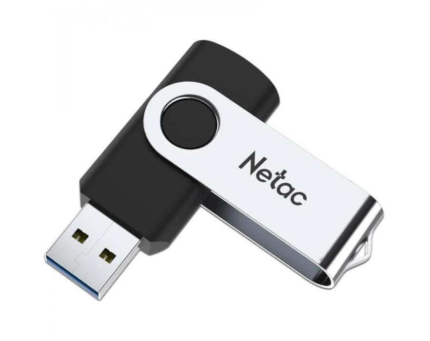Флеш-накопитель 128GB NETAC U505, USB 3.0, пластик + металл, черная