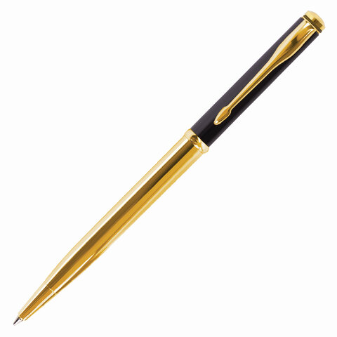 Ручка подарочная шариковая GALANT ARROW GOLD, корпус черный/золотистый, детали золотистые, узел 0,7мм, синяя, 143523
