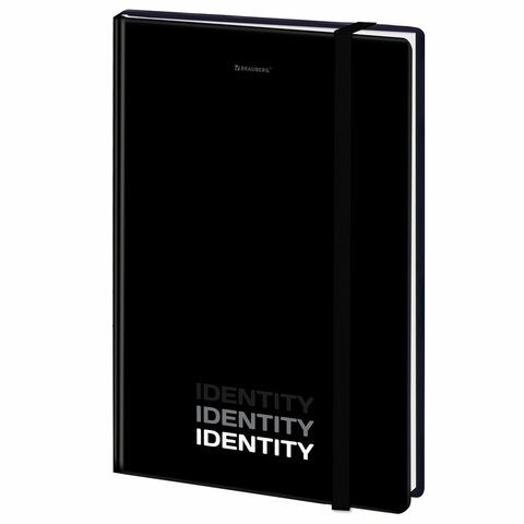 Блокнот с резинкой в клетку 96 л., БОЛЬШОЙ ФОРМАТ А4 204х290 мм, BRAUBERG, "Identity", 115528