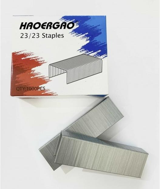 Скобы для степлера 23/23, HAOERGAO 1000шт. оцинкованные