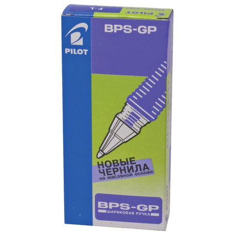Ручка шариковая масляная с грипом PILOT BPS-GP, СИНЯЯ, корпус прозрачный, узел 0,7 мм, линия письма 0,22 мм., 140202