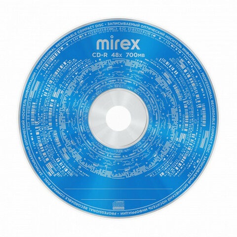 Диск CD-R MIREX, 700 Мб, 48x, бумажный конверт, UL120051A8C