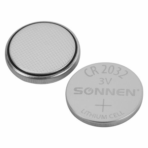 Батарейки литиевые SONNEN Lithium CR2032, блистер, 455504