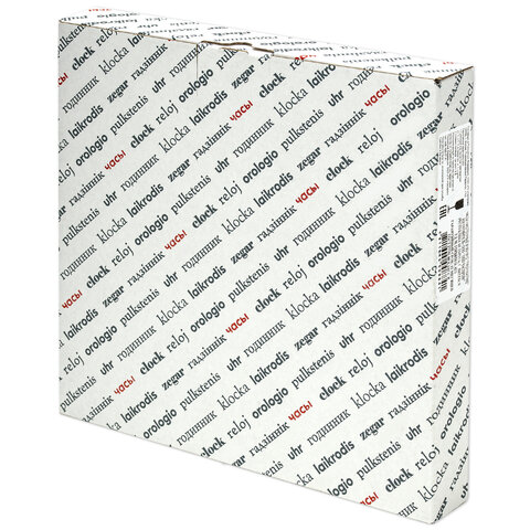 Часы настенные TROYKATIME (TROYKA) 91931912, круг, белые, коричневая рамка, 23х23х4см. код.452288