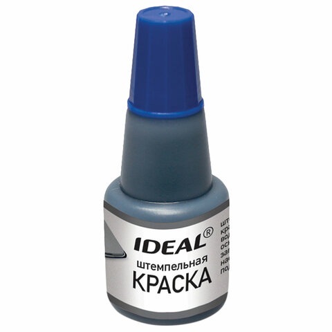 Краска штемпельная TRODAT IDEAL, синяя, 24 мл, на водной основе, 7711с, 229573