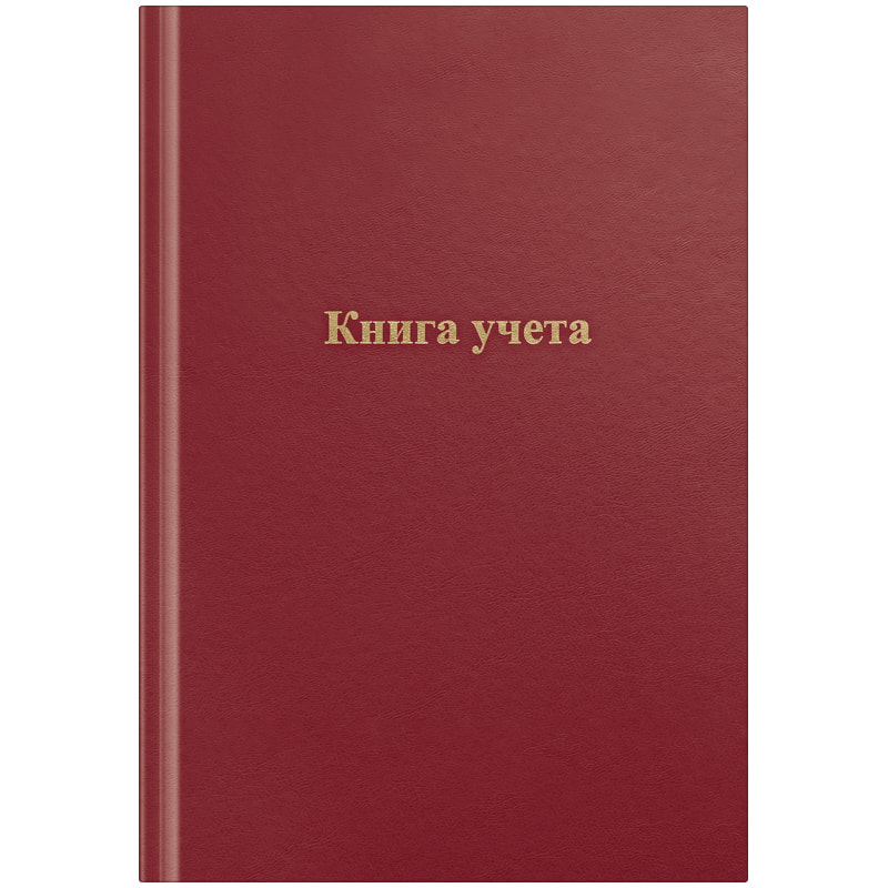 Книга учета А4. 96 листов в клетку вертикальная красная
