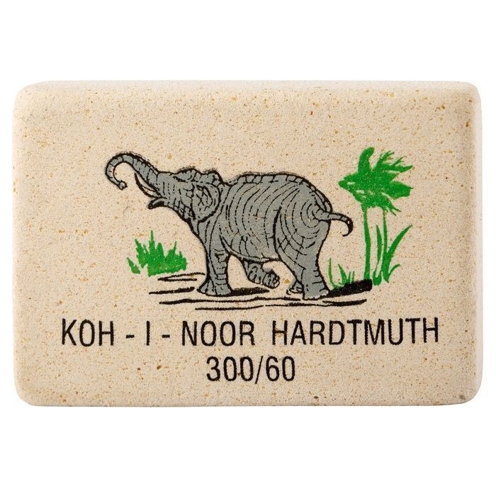 Ластик KOH-I-NOOR ELEPНANT ЮРЛАНДИЯ 300/60 каучук, белый 31*21*8мм. 228699