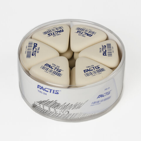Ластик FACTIS (Испания) TRI 24, 51х46х12 мм, белый, треугольный, мягкий, PMFTRI24, 227988