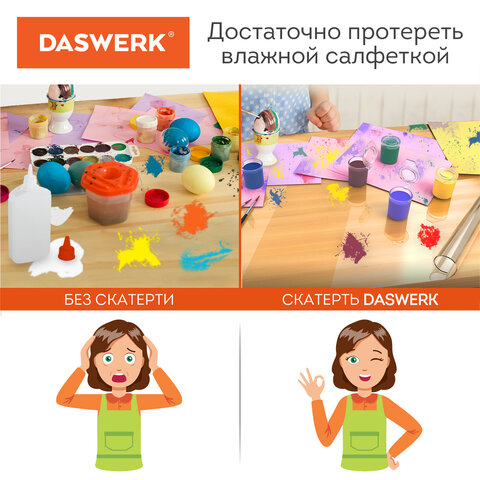 Коврик-подкладка DASWERK, ПВХ прозрачная, гибкое/мягкое стекло, 0,5мм.