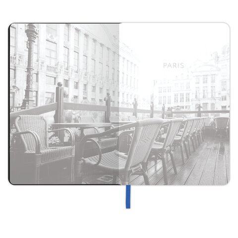 Блокнот А5 (143x210мм.), BRAUBERG VISTA Paris, под кожу, твердый, 80 л., 112069