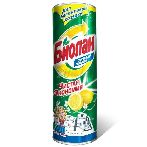 Универсальное чистящее средство БИОЛАН Сочный лимон, 400 г.
