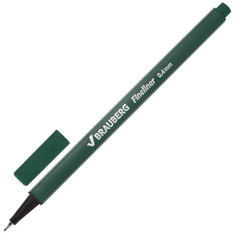 Набор капиллярных ручек (линеров) BRAUBERG 4 шт., АССОРТИ, "Aero", трехгранные, металлический наконечник, линия письма 0,4 мм, 141524