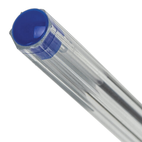 Ручка шариковая STAFF Basic BP-04, СИНЯЯ, линия письма 0,5 мм, с штрихкодом, 143868
