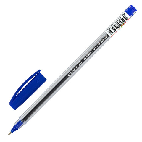 Ручка шариковая масляная STAFF Basic OBP-306, СИНЯЯ, игольчатый узел 0,7 мм, линия письма 0,35 мм, 143009