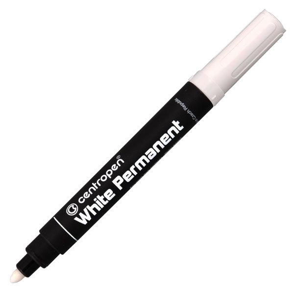 Маркер Permanent Centropen 2,5 мм. белый