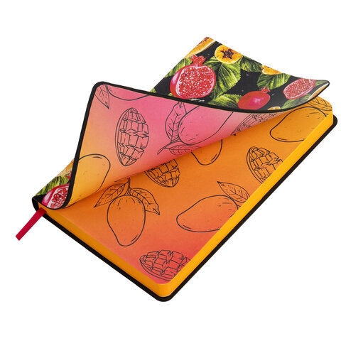 Ежедневник недатированный  BRAUBERG VISTA Fruit story, А5 (138х213мм.) под кожу, гибкий, 136л. 112024