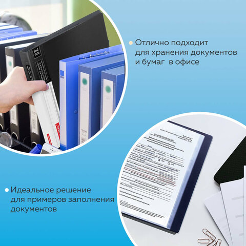Папка 60 вкладышей BRAUBERG Стандарт,  пластик 0,8мм