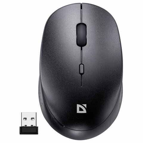 Мышь беспроводная DEFENDER Auris MB-027, USB, 3 кнопки + 1 колесо-кнопка, оптическая, черная, 52027/513818