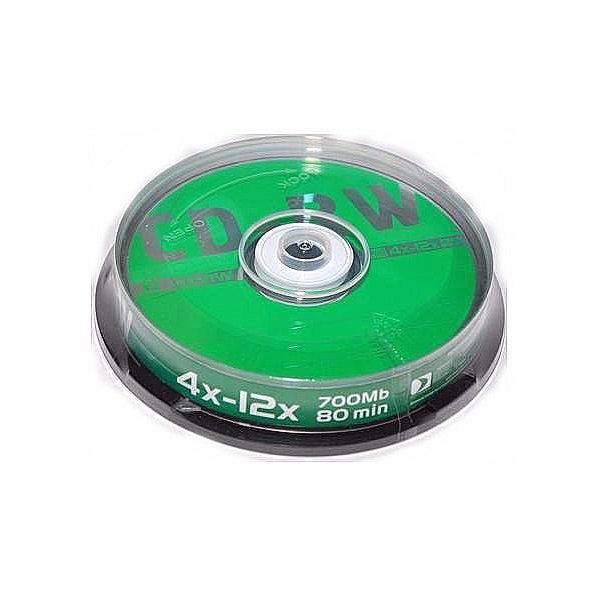 Диск CD-RW Data Standard 4X-12X 700Mb (BOX 10 штук)