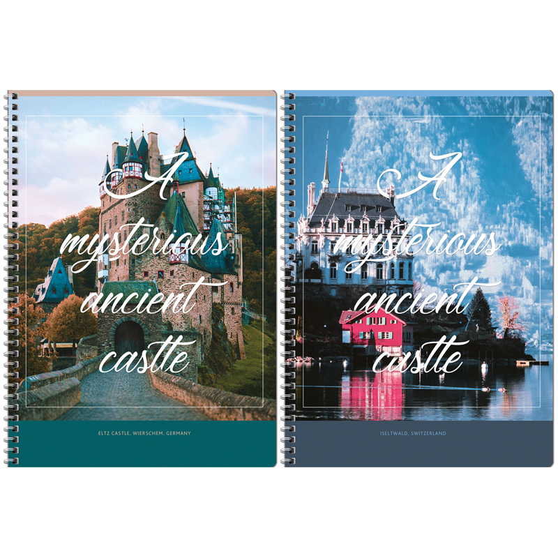 Тетрадь 80л. А4 клетка на гребне Путешествия. MUSTERIOUS CASTLE, DL-лак Т80А4спкТЛ_26795