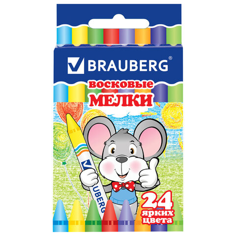 Восковые мелки (карандаши) BRAUBERG, НАБОР