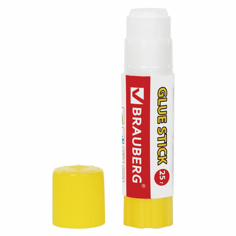 Клей-карандаш BRAUBERG Смайлики, 25 гр. PVP - основа арт.227970