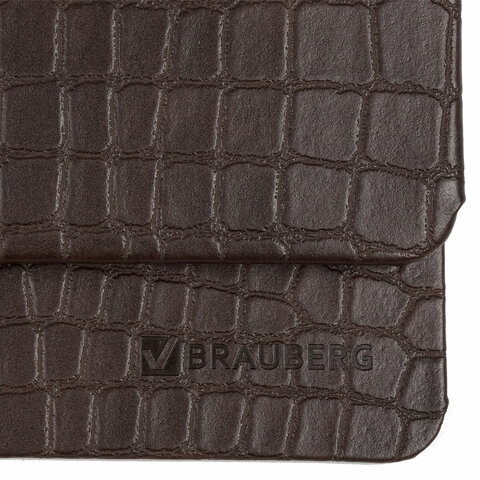 Планинг настольный недатированный BRAUBERG Alligator, под кожу, 60 л., (305x140мм.) 