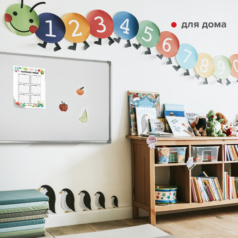 Доска магнитно-маркерная 90х120 см. алюминиевая рамка, STAFF, 238138