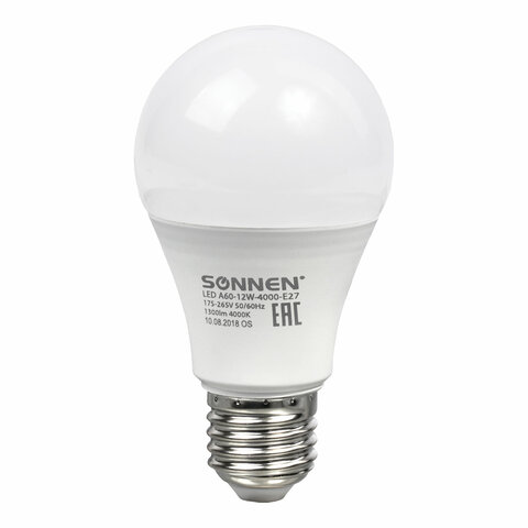 Лампа светодиодная SONNEN 10Вт. 4ШТ. 455938