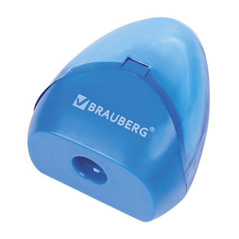 Точилка BRAUBERG BELL с контейнером, пластиковая, конусообразная, ассорти, 226937