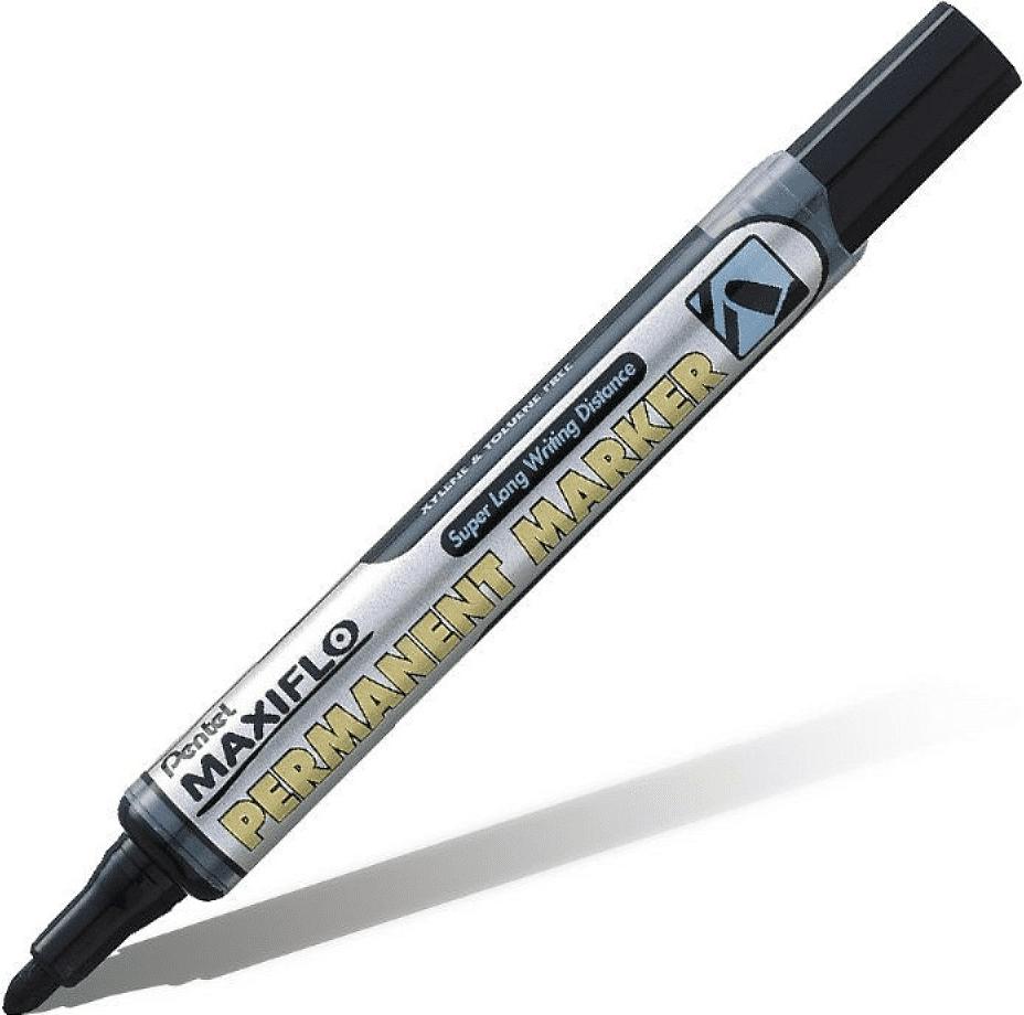 Маркер перманентный PENTEL MAXIFLO NLF50, черный, 4,5мм. круглый наконечник, подкачка чернил арт. NLF50-AO
