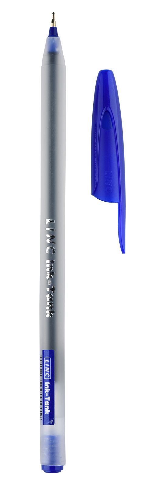 Набор ручек шариковых 6 штук LINC INK TANK 0,6мм. СИНИЙ стержень, игольчатый наконечник арт.7027-6В