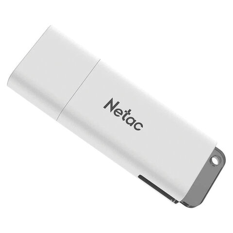 Флеш-диск 128GB NETAC U185, USB 2.0, белый, NT03U185N-128G-20WH/513705