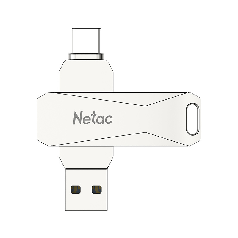 Флэш-накопитель 64GB USB 3.0+TypeC FlashDrive Netac U782С алюминиевый спав