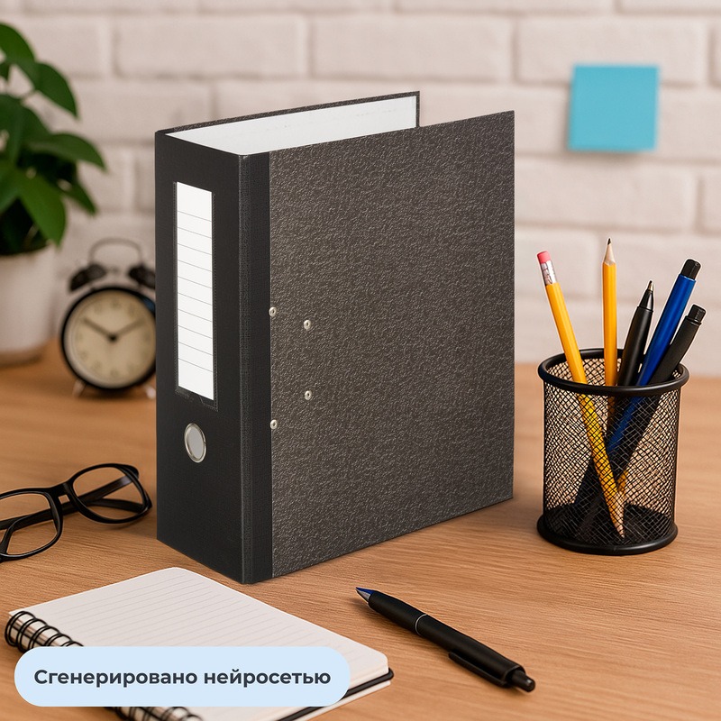 Папка-регистратор А4, ATTACHE с двумя арочными механизмами, ширина 120 мм. мрамор, корешок бумвинил, карман арт.1395079