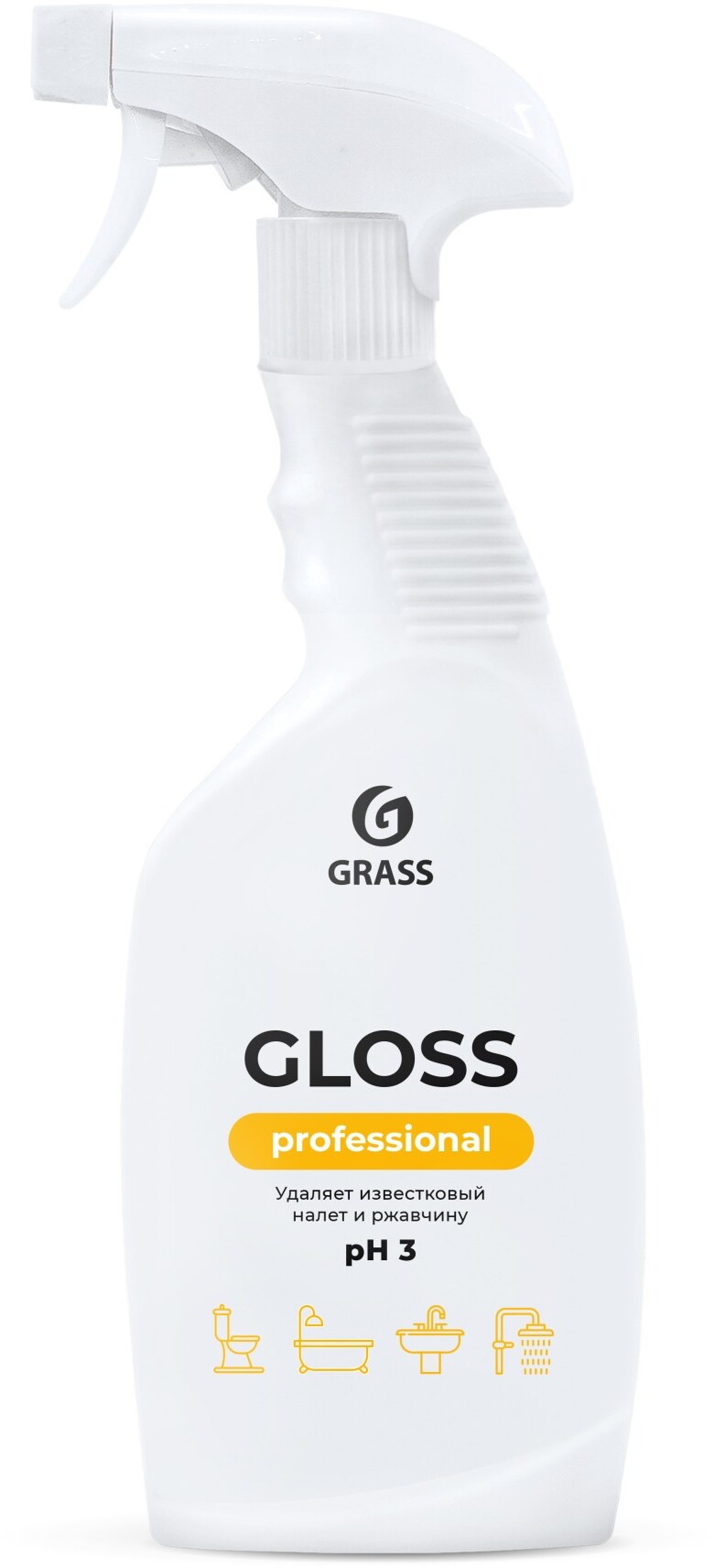 Средство чистящее для сантехники и кафеля GLOSS Professional, 600мл. с триггером